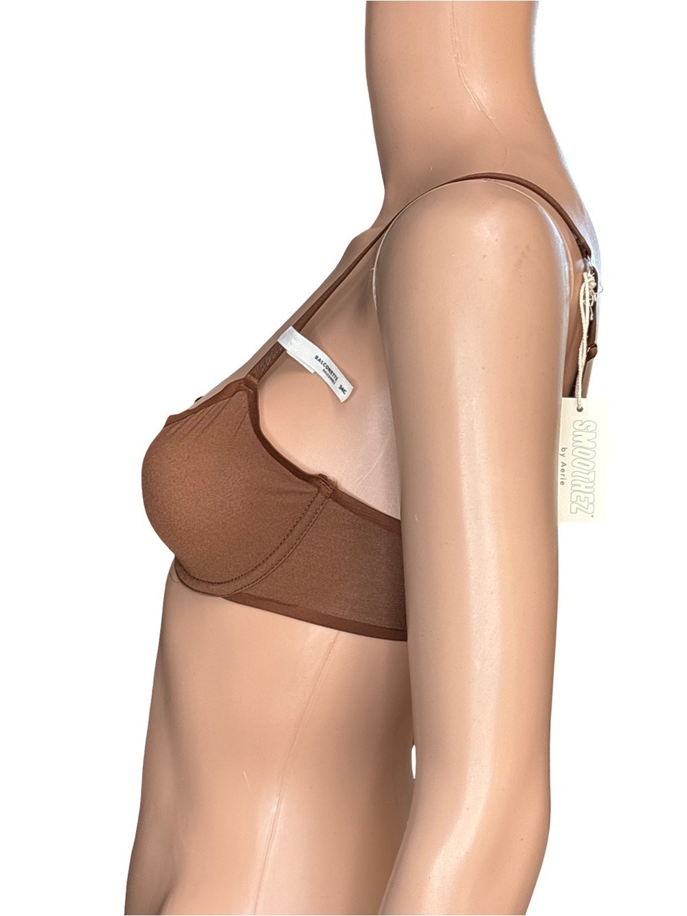 Aerie Brown Underwire Bra with Adjustable Straps 34C NWT - Picture 2 of 8